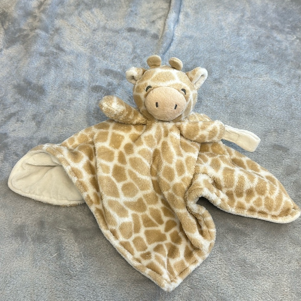 🐥 Carters Giraffe Lovey Baby Security Blanket Pacifier Holder